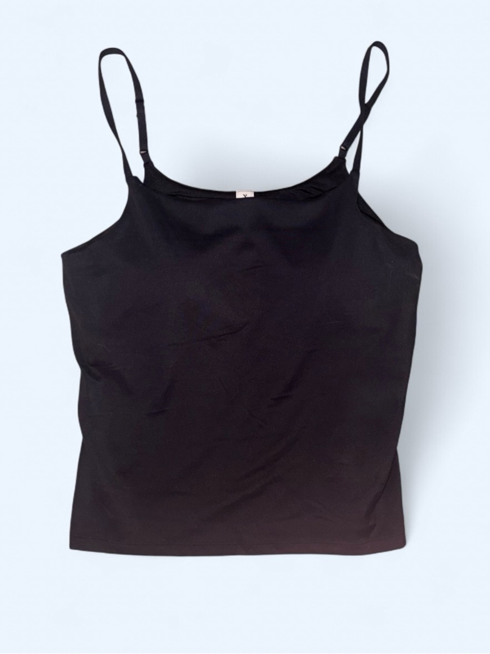 Yogalicious Black Fitted Athletic Tank Top With Built-In Bra - Size L